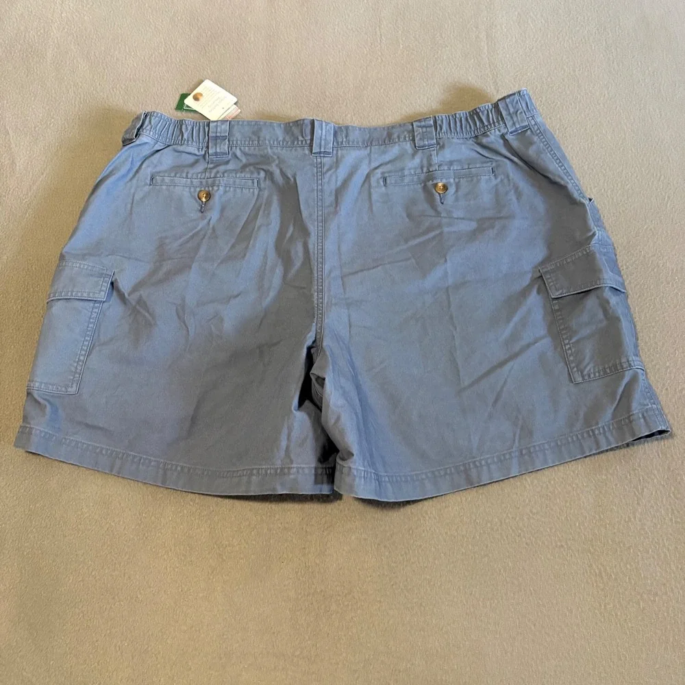 LL Bean Cargo Shorts Mens 46x6 Vintage Indigo Tropic Weight Comfort Waist NEW